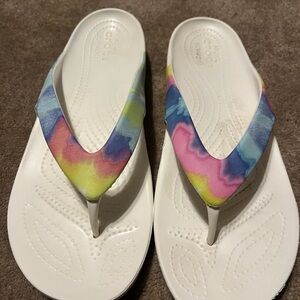 CROCS Women's Multicolor Tie-Dye Sandals